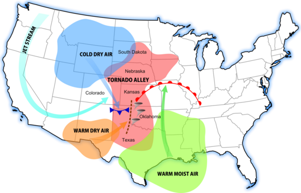 Tornadoer - undervisningsmateriale til geografi
