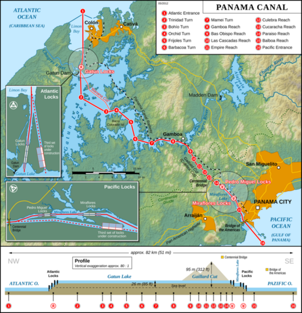 581px Panama Canal Map EN