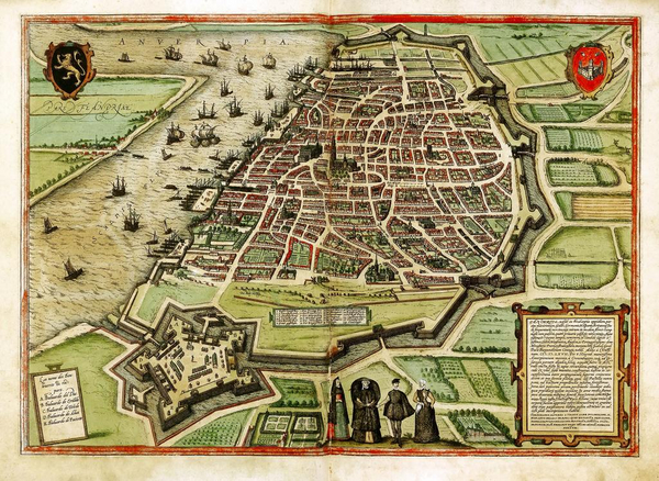 Antwerp  Belgium  Braun and Hogenberg  1572 79